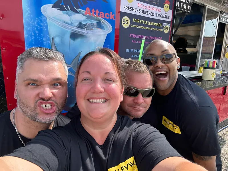 The Alleyway crew serving at an event.