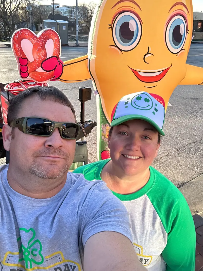 St Patrick's Day, green hats out.