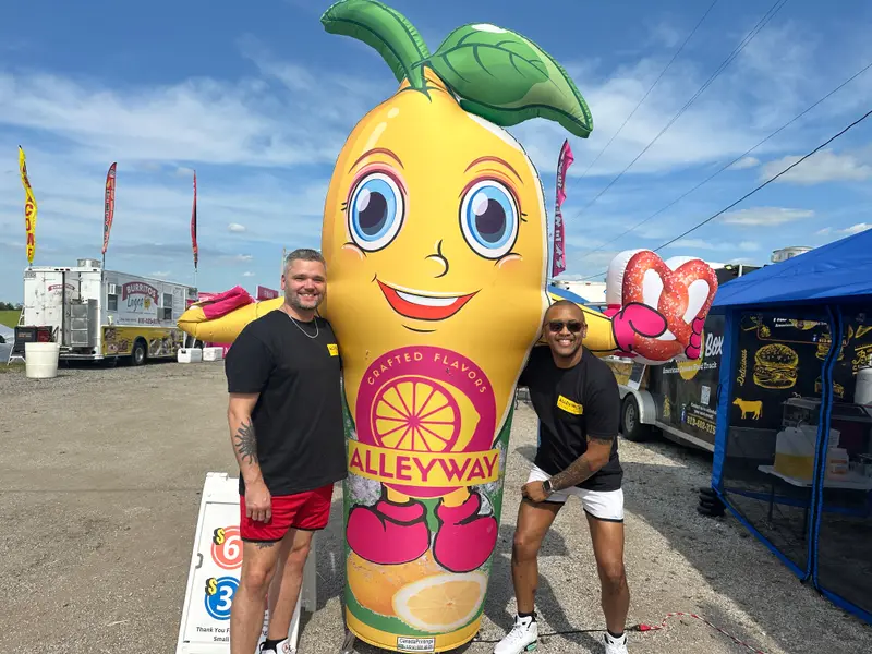 Everybody wants a photo with the lemon.