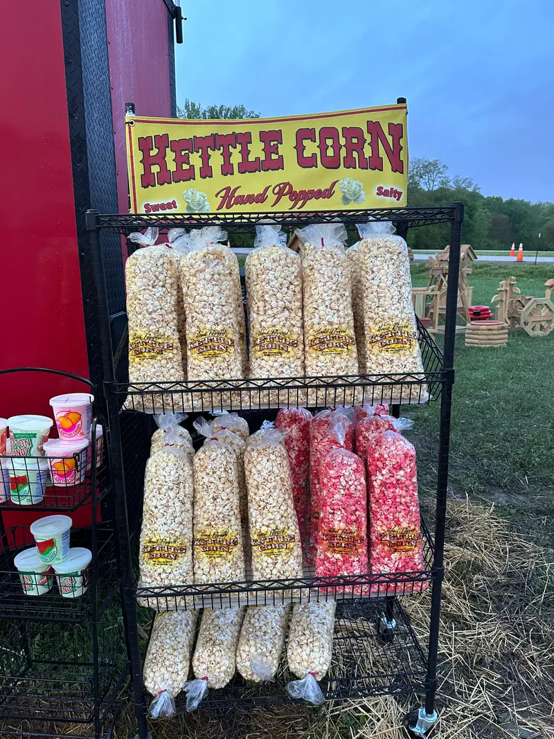 The kettle corn rack.